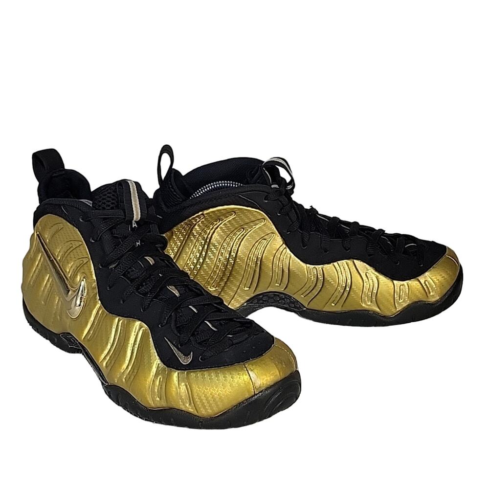 Nike Air Foamposite Pro Men's Metallic Gold Sneakers Size 10